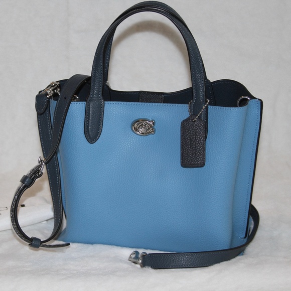 NWT Coach Willow Leather Tote 24 In Colorblock